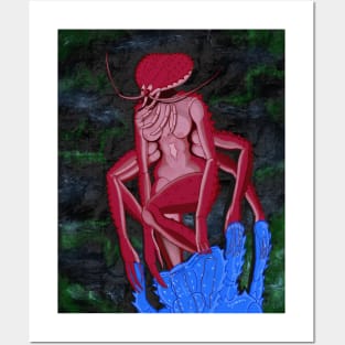 Blue Crab Red Crab King Crab Alien Posters and Art